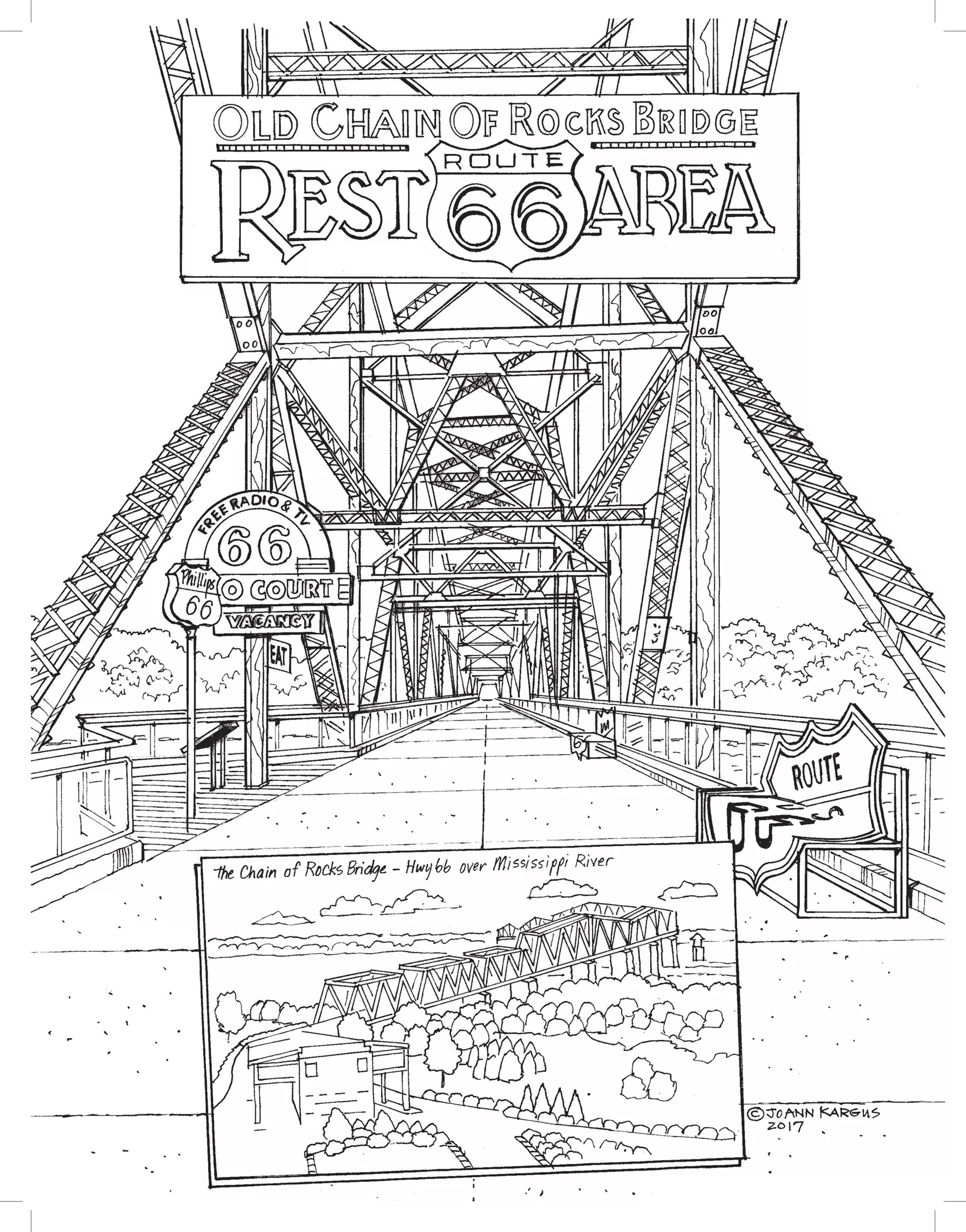 New Adult Coloring Book Shows Off the Wonders of Route 66 Arts Blog